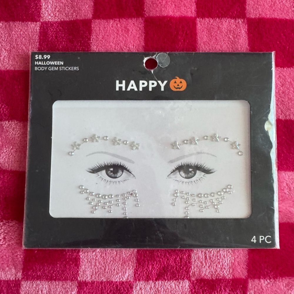 Happy Halloween Body Gem Bedazzled Face Stickers